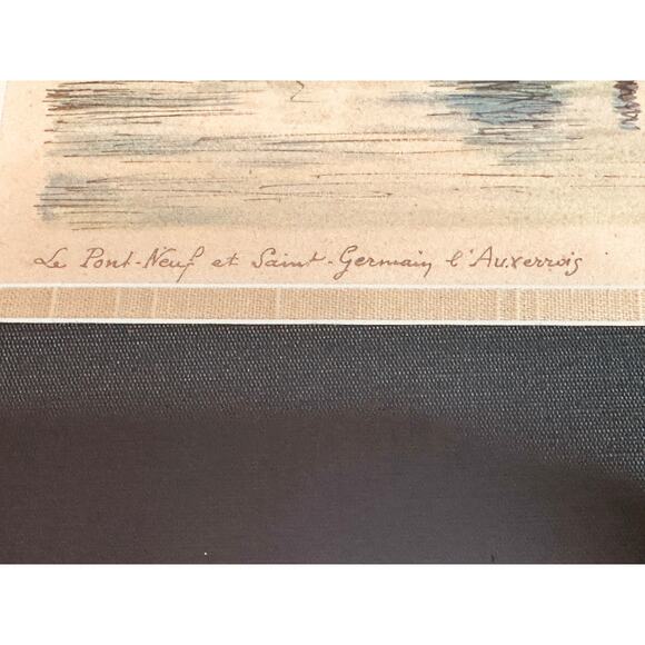 Vintage Lithograph Le Pont Neuf at Saint Germain Pencil Signed Framed - Picture 5 of 10